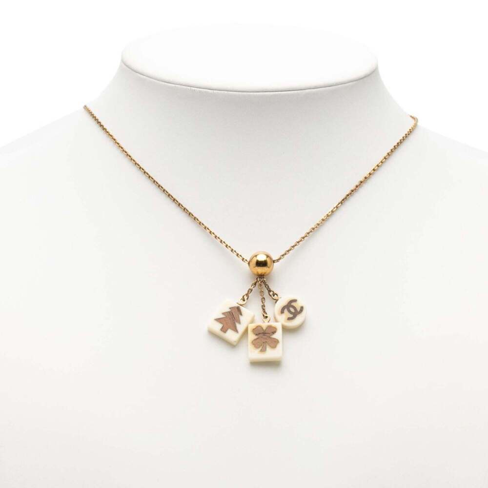 CHANEL White Logo Necklace - Picture 6 of 6